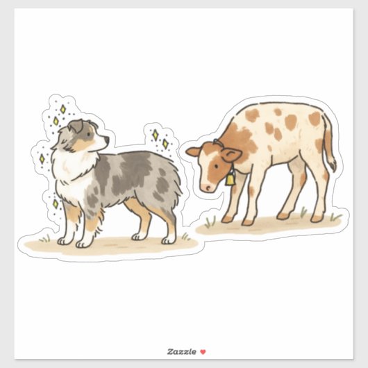 Australian Shepherd - Kudden Sticker (Vel)