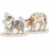 Australian Shepherd - Kudden Sticker (Voorkant)