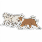 Australian Shepherd - Kudden Sticker (Voorkant)