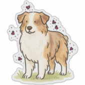 Australian Shepherd - Kudden Sticker (Voorkant)