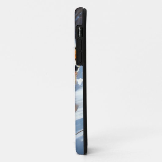 Australian Shepherd Laat Het Sneeuw Kerstmis Case-Mate iPhone Case (Achterkant/links)