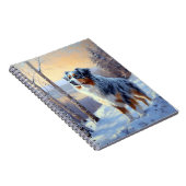 Australian Shepherd Laat Het Sneeuw Kerstmis Notitieboek (Rechterzijde)