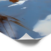 Australian Shepherd Laat Het Sneeuw Kerstmis Perfect Poster (Hoek)