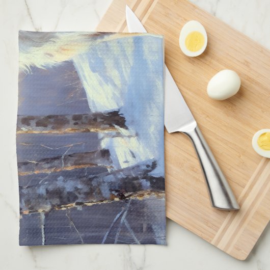 Australian Shepherd Laat Het Sneeuw Kerstmis Theedoek (Quarter Fold)