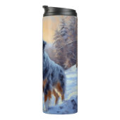 Australian Shepherd Laat Het Sneeuw Kerstmis Thermosbeker (Geroteerd rechts)