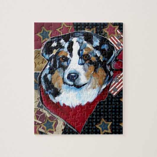 AUSTRALIAN SHEPHERD LEGPUZZEL (Verticaal)