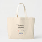 Australian Shepherd Lick Design Grote Tote Bag (Voorkant)