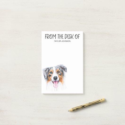 Australian Shepherd liefhebber Post-it® Notes (Op bureau)