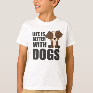 Australian Shepherd Life is beter bij honden T-shirt