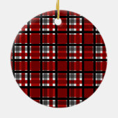 Australian Shepherd "Life's Better" Buffalo Check Keramisch Ornament (Achterkant)
