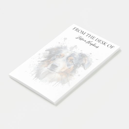 Australian Shepherd Lover Monogrammed Dog Post-it® Notes (Schuin)