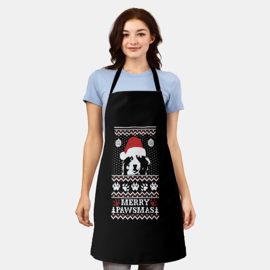 Australian Shepherd Lovers Kerst Shirt Schort (Gedragen)