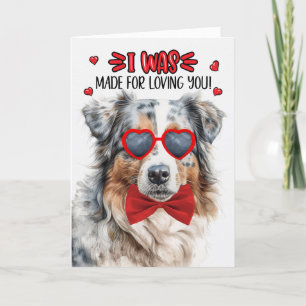 Australian Shepherd Made for love you Valentijn Feestdagen Kaart