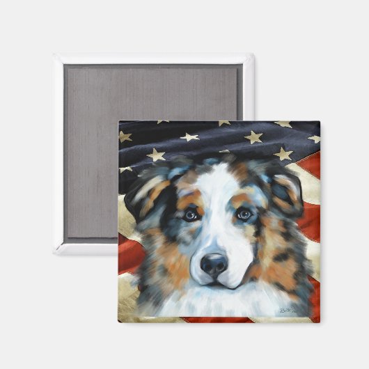Australian Shepherd Magneet (Voorkant / Achterkant)
