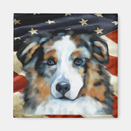Australian Shepherd Magneet (Voorkant)