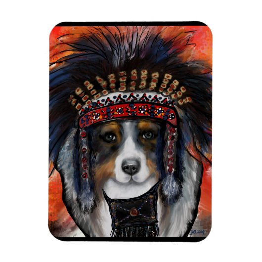 AUSTRALIAN SHEPHERD    MAGNEET (Verticaal)