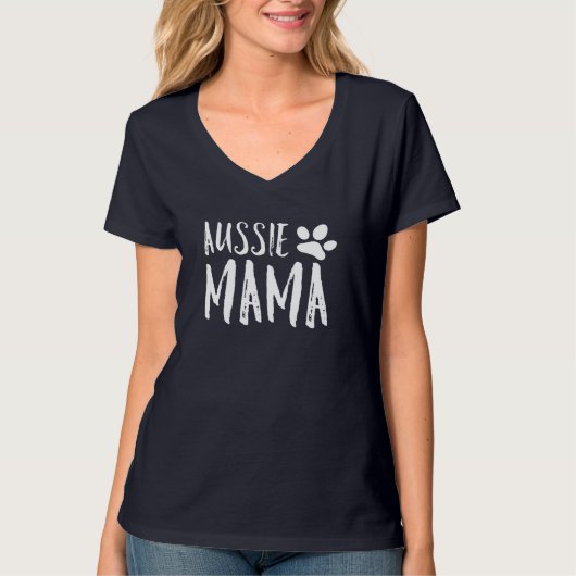 Australian Shepherd Mam Aussie Shepard Gifts Aussi T-shirt (Voorkant)