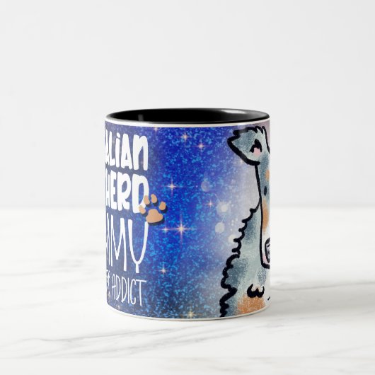 Australian Shepherd Mama & Koffieverslaafde Mok (Center)