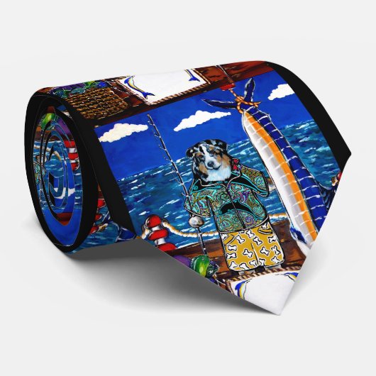 Australian Shepherd Marlin Vist Stropdas (Opgerold)