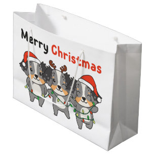Australian Shepherd Merry Kerstmis Dogs Groot Cadeauzakje