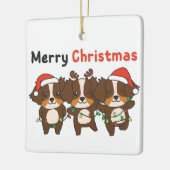 Australian Shepherd Merry Kerstmis Dogs Keramisch Ornament (Links)