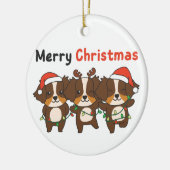 Australian Shepherd Merry Kerstmis Dogs Keramisch Ornament (Links)