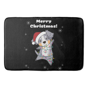 Australian Shepherd Merry Winter Badmat
