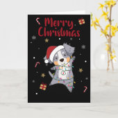 Australian Shepherd Merry Winter Kaart (Gele Bloem)