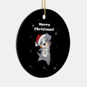 Australian Shepherd Merry Winter Keramisch Ornament (Rechts)