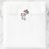 Australian Shepherd Merry Winter Vierkante Sticker (Tas)