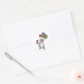 Australian Shepherd Merry Winter Vierkante Sticker (Envelop)