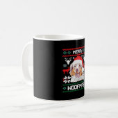 Australian Shepherd Merry Woofmas Kerstmis Koffiemok (Voorkant links)