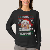 Australian Shepherd Merry Woofmas Kerstmis T-shirt (Voorkant)