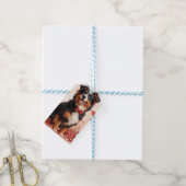 Australian Shepherd met Rozen - Valentijnsdag Cadeaulabel (Met Touw)