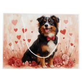 Australian Shepherd met Rozen - Valentijnsdag Groot Cadeauzakje (Achterkant)