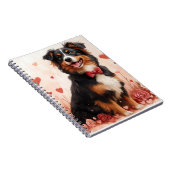 Australian Shepherd met Rozen - Valentijnsdag Notitieboek (Rechterzijde)