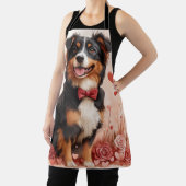 Australian Shepherd met Rozen - Valentijnsdag Schort (Insitu)