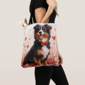 Australian Shepherd met Rozen - Valentijnsdag Tote Bag (Dichtbij)