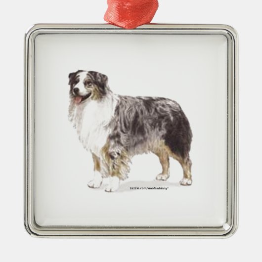 Australian Shepherd Metalen Ornament (Voorkant)