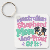 Australian Shepherd Moeder en Trots Sleutelhanger (Voorkant)