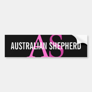Australian Shepherd Monogram Bumpersticker