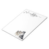 Australian Shepherd Monogram gepersonaliseerd Notitieblok (Schuin)