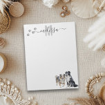 Australian Shepherd Monogram gepersonaliseerd Notitieblok<br><div class="desc">Dit ontwerp kan op het gebied worden gepersonaliseerd dat door de foto en/of tekst te veranderen wordt verstrekt. Of het kan worden aangepast door te klikken deze Sjabloon personaliseert en dan de klik te kiezen om verdere optie aan te passen en de kleur van de achtergrond te schrappen of te...</div>