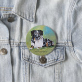 Australian Shepherd, mooie blauwe merel! Ronde Button 7,6 Cm (In situ)