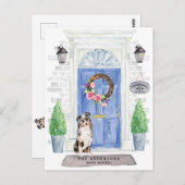 Australian Shepherd Moving Announcement Briefkaart (Voorkant / Achterkant)