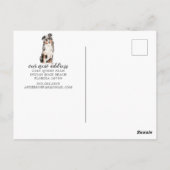 Australian Shepherd Moving Announcement Briefkaart (Achterkant)