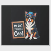 Australian Shepherd My Dog Thinks I'm Cool For Dog Cadeaupapier (Vlak)