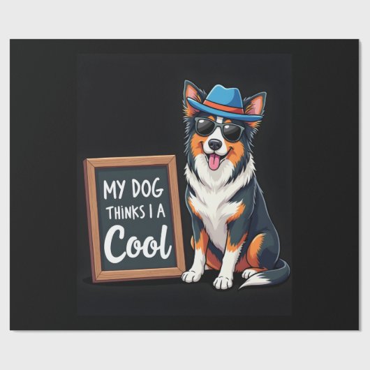 Australian Shepherd My Dog Thinks I'm Cool For Dog Cadeaupapier (Vlak)