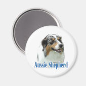 Australian Shepherd Naam - Gepersonaliseerd Magneet (Voorkant / Achterkant)