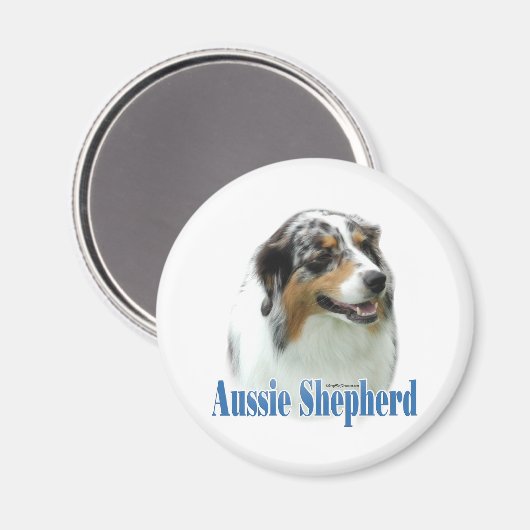 Australian Shepherd Naam - Gepersonaliseerd Magneet (Voorkant / Achterkant)